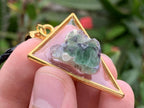 Hand Made Natural Watermelon Fluorite Crystal Pendant by Adre Designs x 1 From Erongo, Namibia