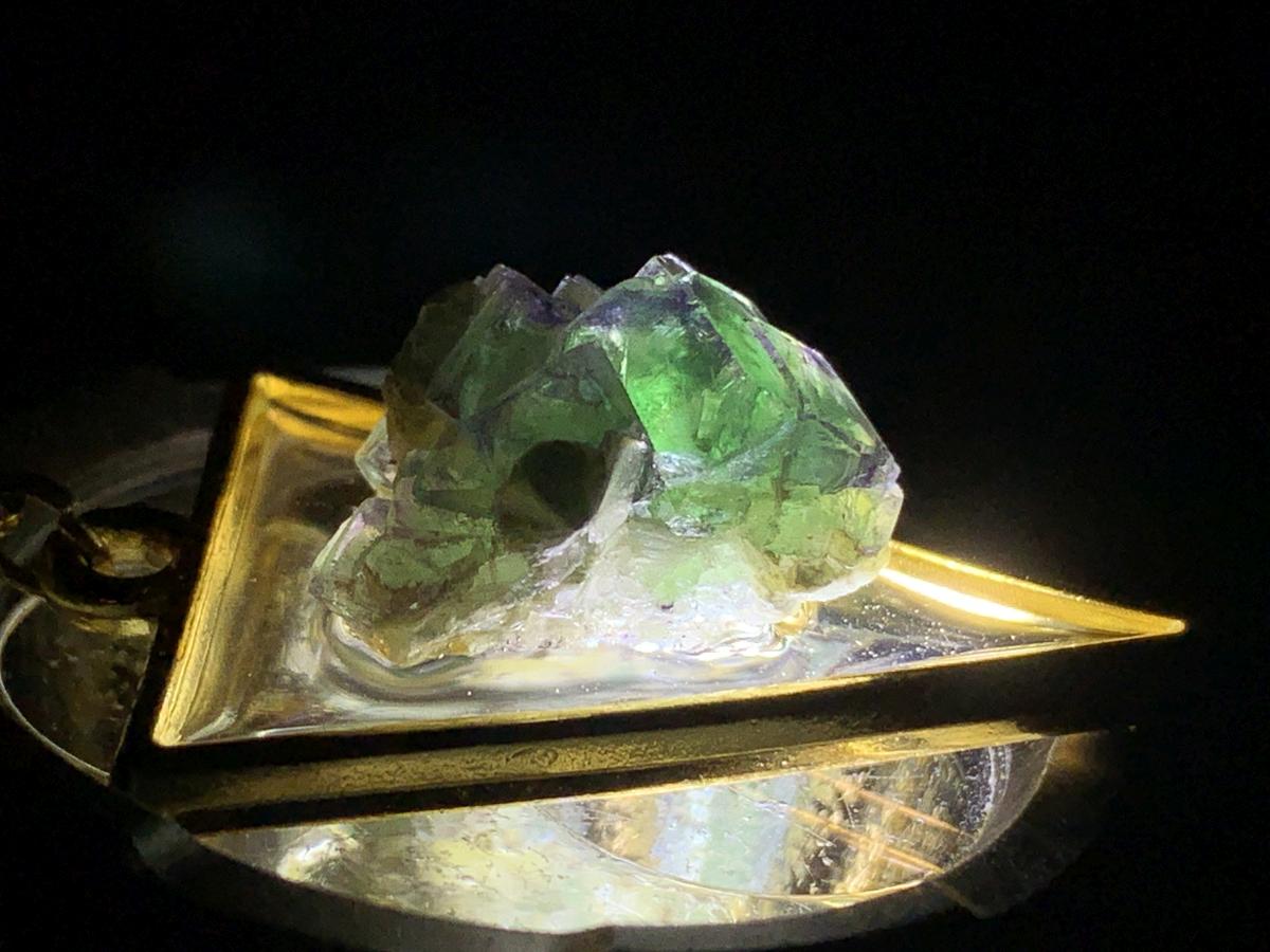 Hand Made Natural Watermelon Fluorite Crystal Pendant by Adre Designs x 1 From Erongo, Namibia