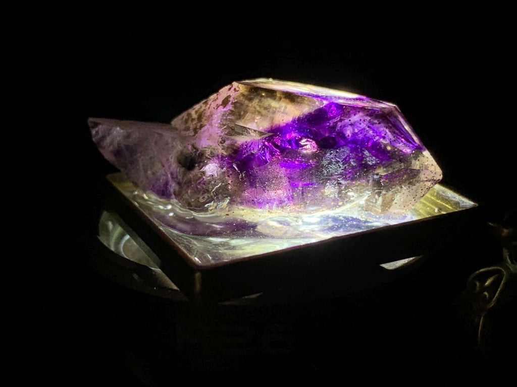 Hand Made Natural Dark Purple Amethyst Crystal Pendant by Adre Designs x 1 From Brandberg, Namibia