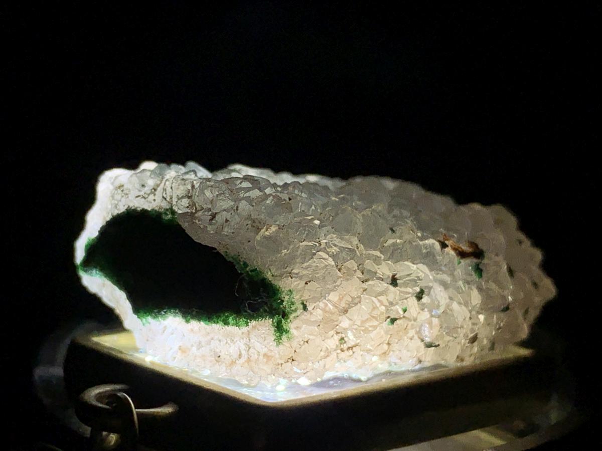 Hand Made Natural Super Rare Drusy Quartz Coated Malachite Crystal Pendant by Adre Designs x 1 From the Congo