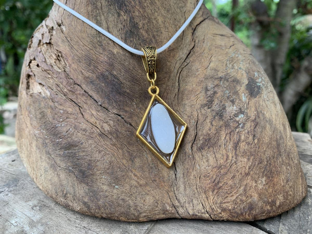 Hand Made Polished Drusy Agate Cabochon Pendant by Adre Designs x 1 From South Africa