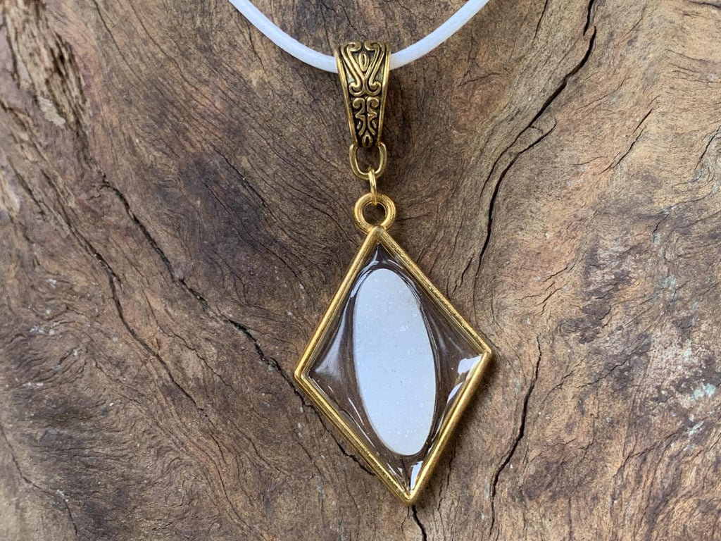 Hand Made Polished Drusy Agate Cabochon Pendant by Adre Designs x 1 From South Africa
