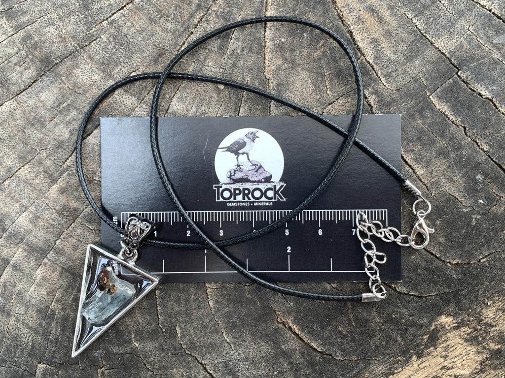 Hand Made Natural Aquamarine with Black Tourmaline Crystal by Adre Designs x 1 From Erongo, Namibia