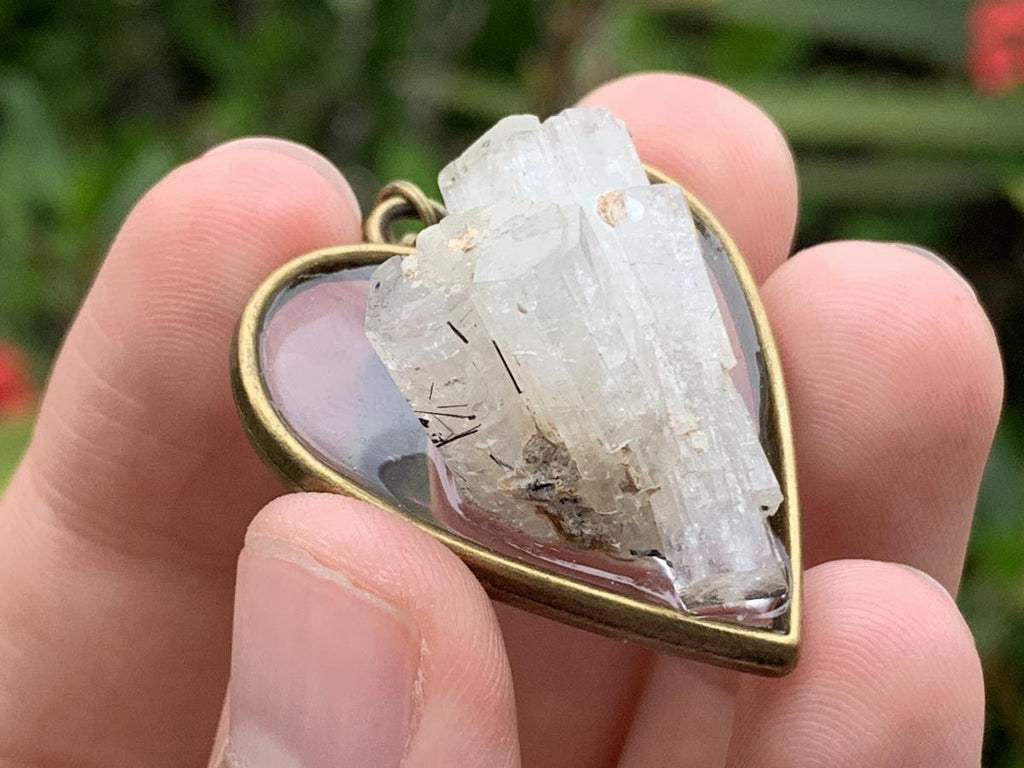 Hand Made Natural and Rare Triple Aquamarine Terminated Crystal Pendant by Adre Designs x 1 From Erongo, Namibia