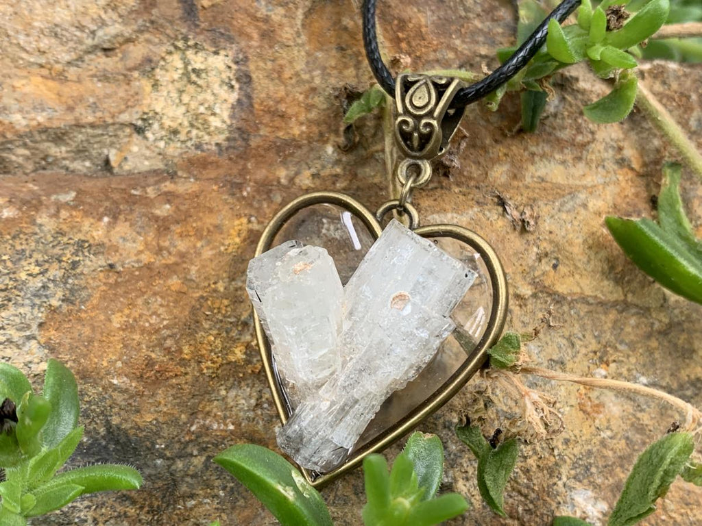 Hand Made Natural and Rare Triple Aquamarine Terminated Crystal Pendant by Adre Designs x 1 From Erongo, Namibia