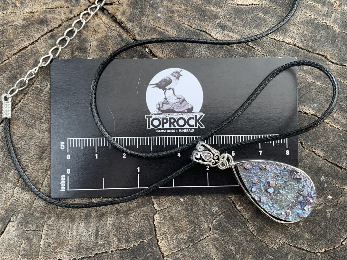 Hand Made Natural Bismuth Crystal Plate Pendant by Adre Designs x 1 From South Africa