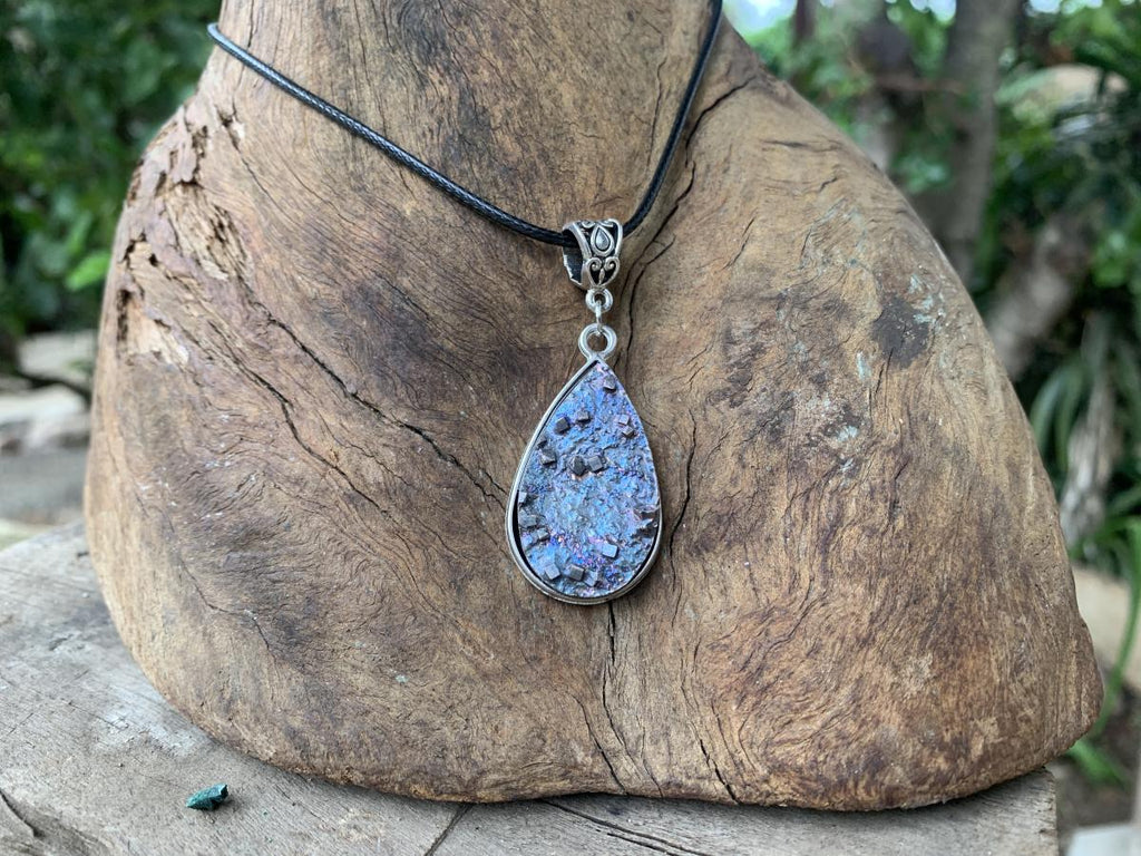 Hand Made Natural Bismuth Crystal Plate Pendant by Adre Designs x 1 From South Africa