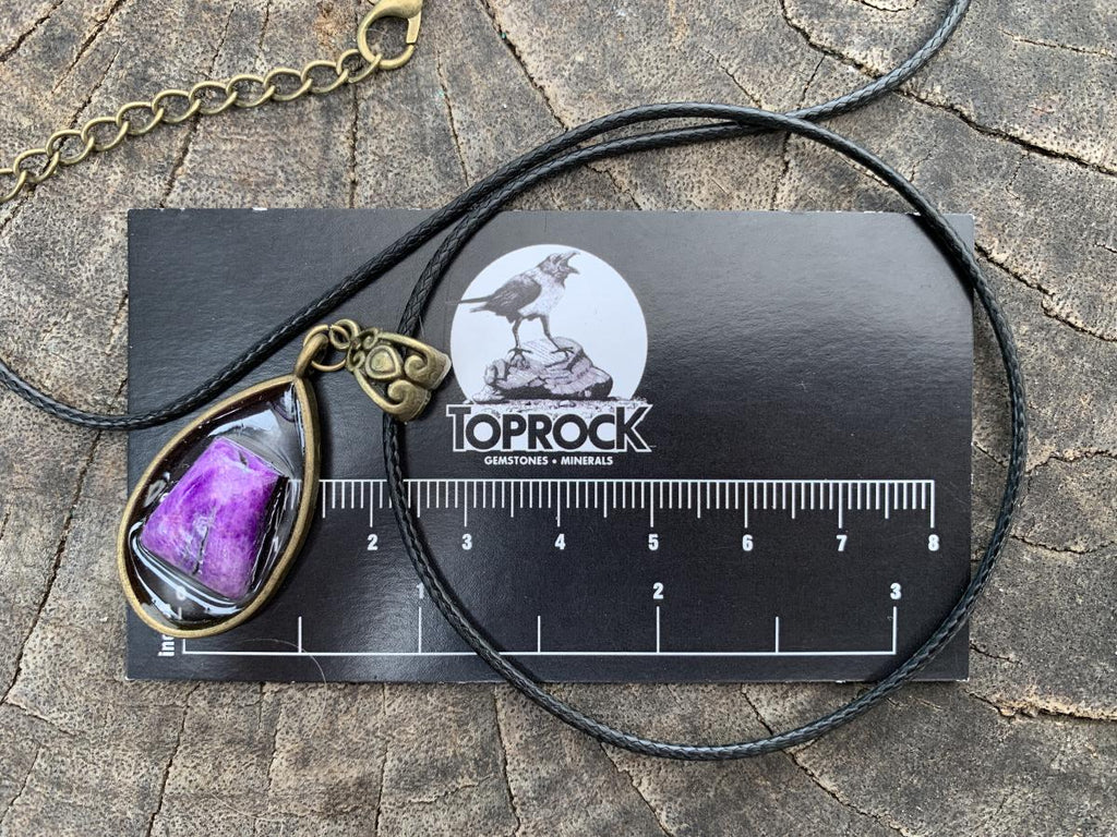 Hand Made Ultra Rare Polished 1985 Sugilite Pendant by Adre Designs x 1 From Wessels Mine, Northern Cape, South Africa