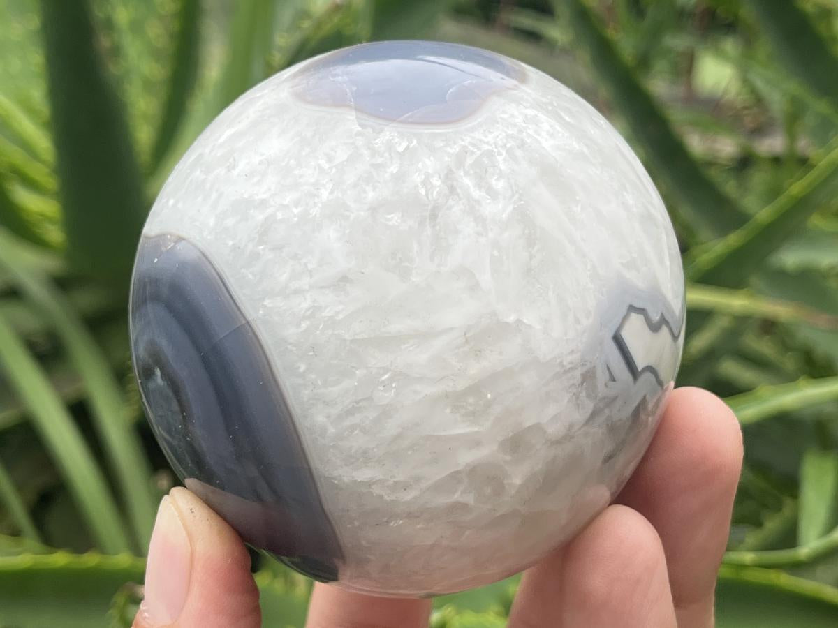 Polished Agate Sphere x 1 From Shashe River, Zimbabwe
