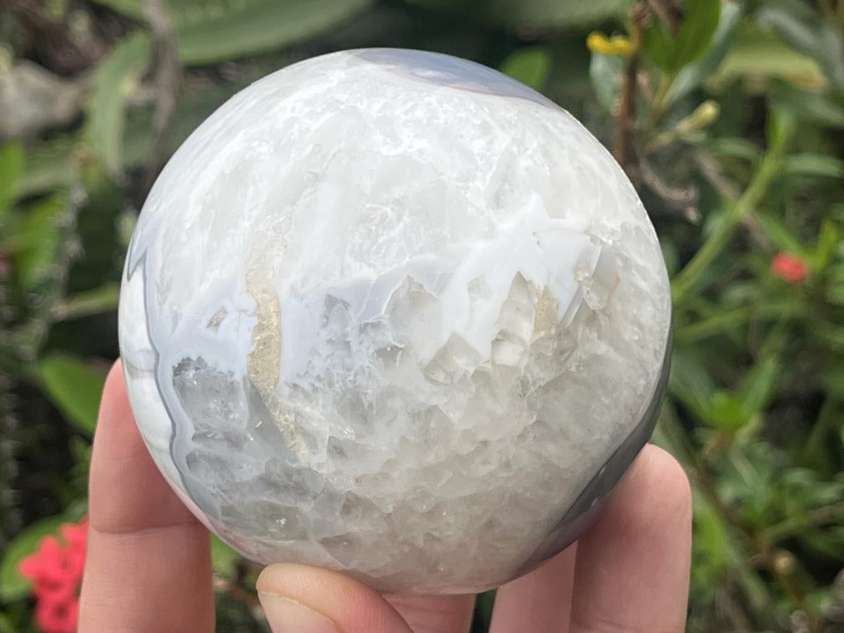 Polished Agate Sphere x 1 From Shashe River, Zimbabwe