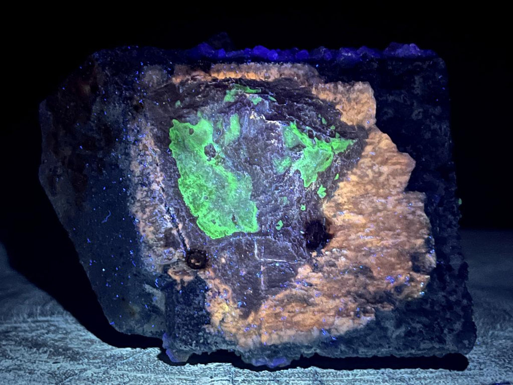 Natural Rare Foitite Coated Feldspar Specimen x 1 From Erongo Mountain, Namibia