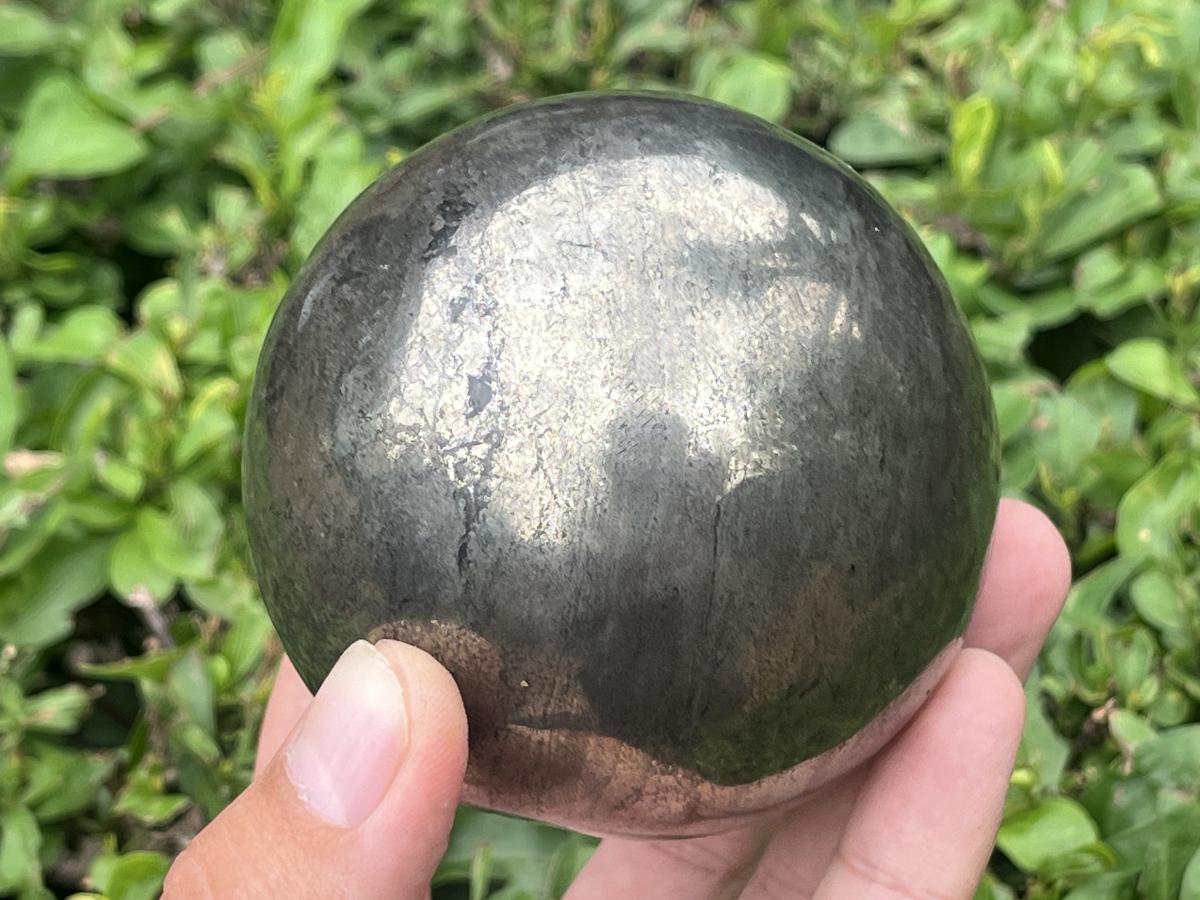 Polished Bright Gold Pharaoh Stone Sphere x 1 From Iron Duke Mine, Zimbabwe