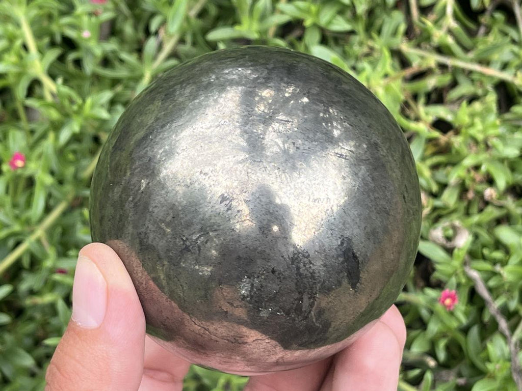 Polished Bright Gold Pharaoh Stone Sphere x 1 From Iron Duke Mine, Zimbabwe