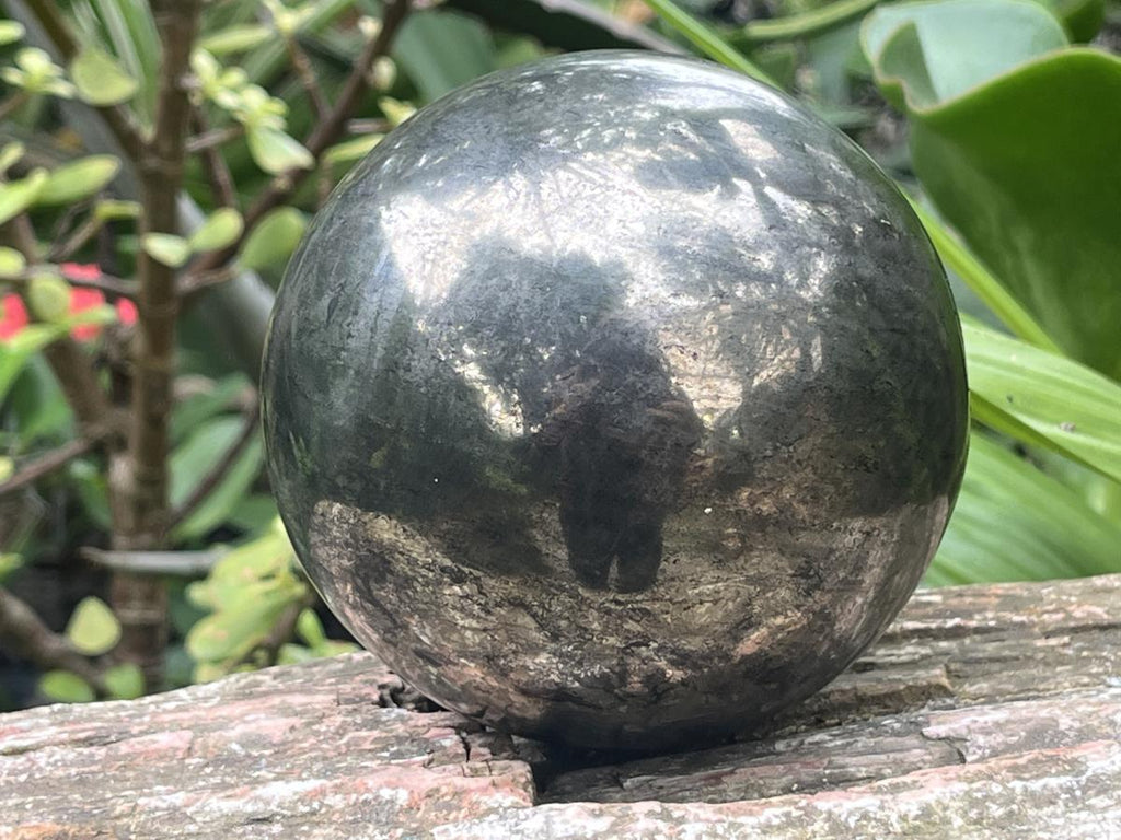 Polished Bright Gold Pharaoh Stone Sphere x 1 From Iron Duke Mine, Zimbabwe