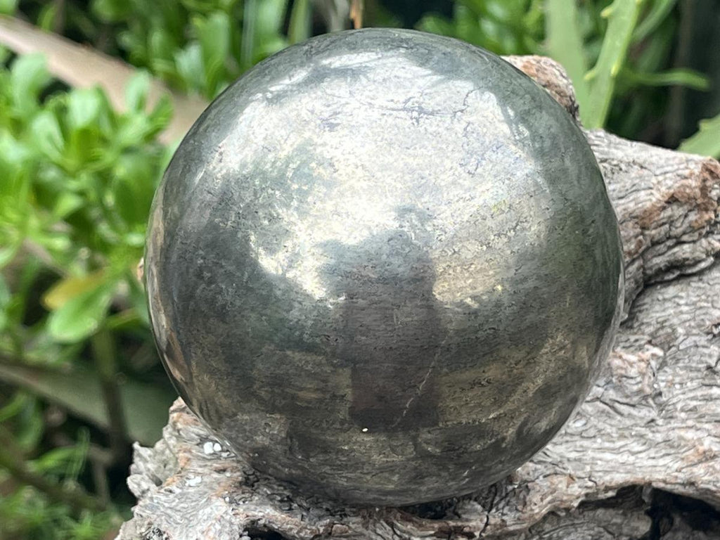 Polished Bright Gold Pharaoh Stone Sphere x 1 From Iron Duke Mine, Zimbabwe