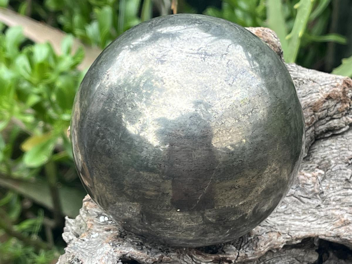 Polished Bright Gold Pharaoh Stone Sphere x 1 From Iron Duke Mine, Zimbabwe