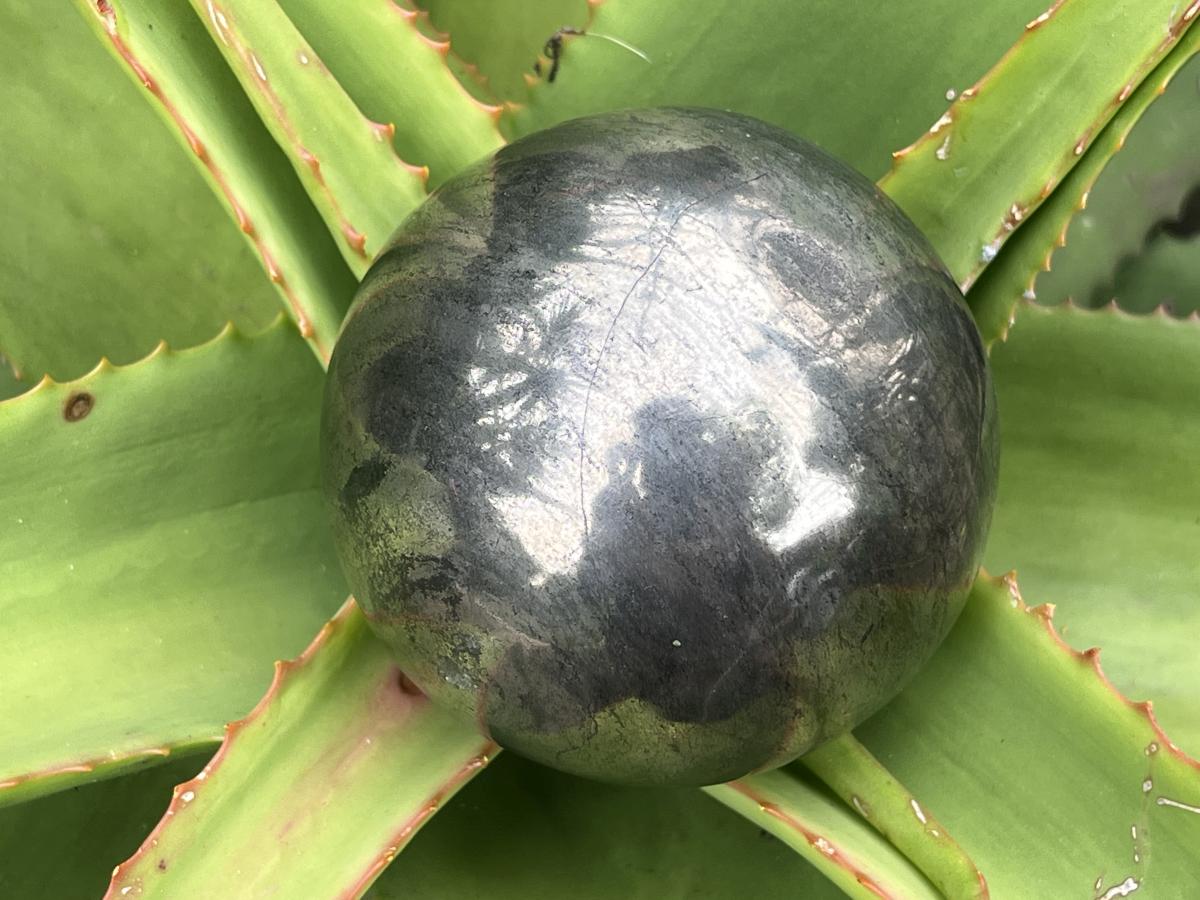 Polished Bright Gold Pharaoh Stone Sphere x 1 From Iron Duke Mine, Zimbabwe