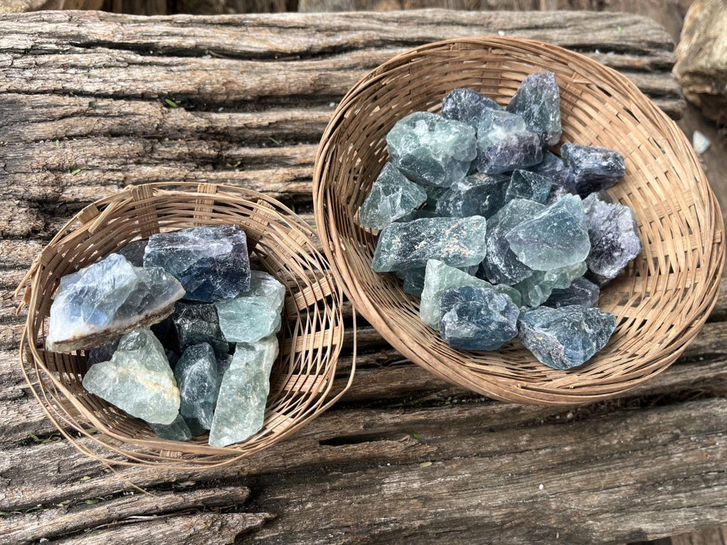 Natural Gemmy Translucent Watermelon Fluorite Pieces x 42 From Uis, Namibia