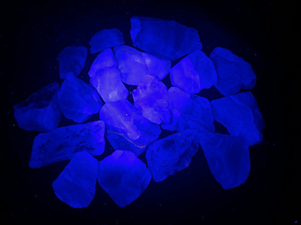 Natural Gemmy Translucent Watermelon Fluorite Pieces x 42 From Uis, Namibia