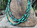 Hand Made Malachite Barrel Bead Necklace - Sold Per Item - From the Congo