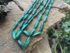 Hand Made Malachite Barrel Bead Necklace - Sold Per Item - From the Congo
