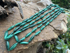 Hand Made Malachite Barrel Bead Necklace - Sold Per Item - From the Congo