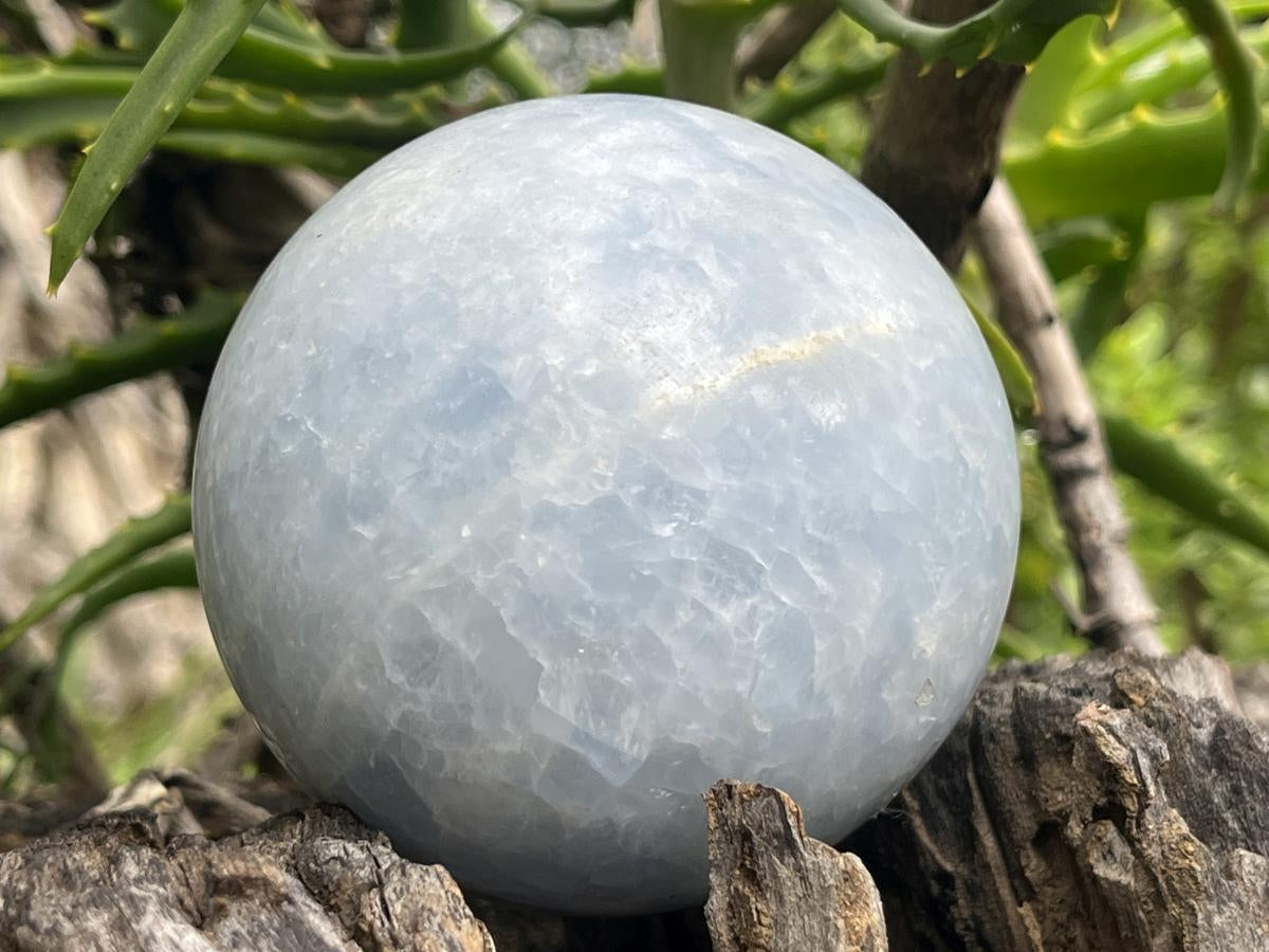 Polished Sky Blue Calcite Sphere x 1 From Ambositra, Madagascar