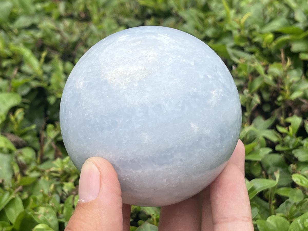 Polished Sky Blue Calcite Sphere x 1 From Ambositra, Madagascar