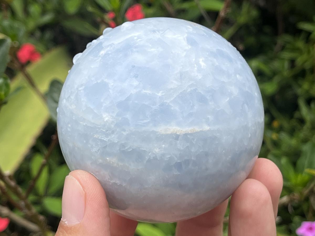 Polished Sky Blue Calcite Sphere x 1 From Ambositra, Madagascar