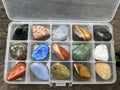Polished Set of 15 Mixed Tumbled Gemstones - Sold Per Set - From Southern Africa