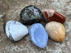Polished Set of 15 Mixed Tumbled Gemstones - Sold Per Set - From Southern Africa