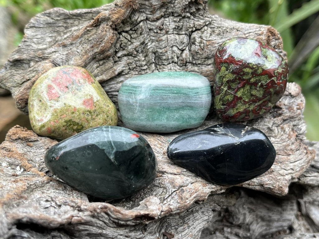 Polished Set of 15 Mixed Tumbled Gemstones - Sold Per Set - From Southern Africa