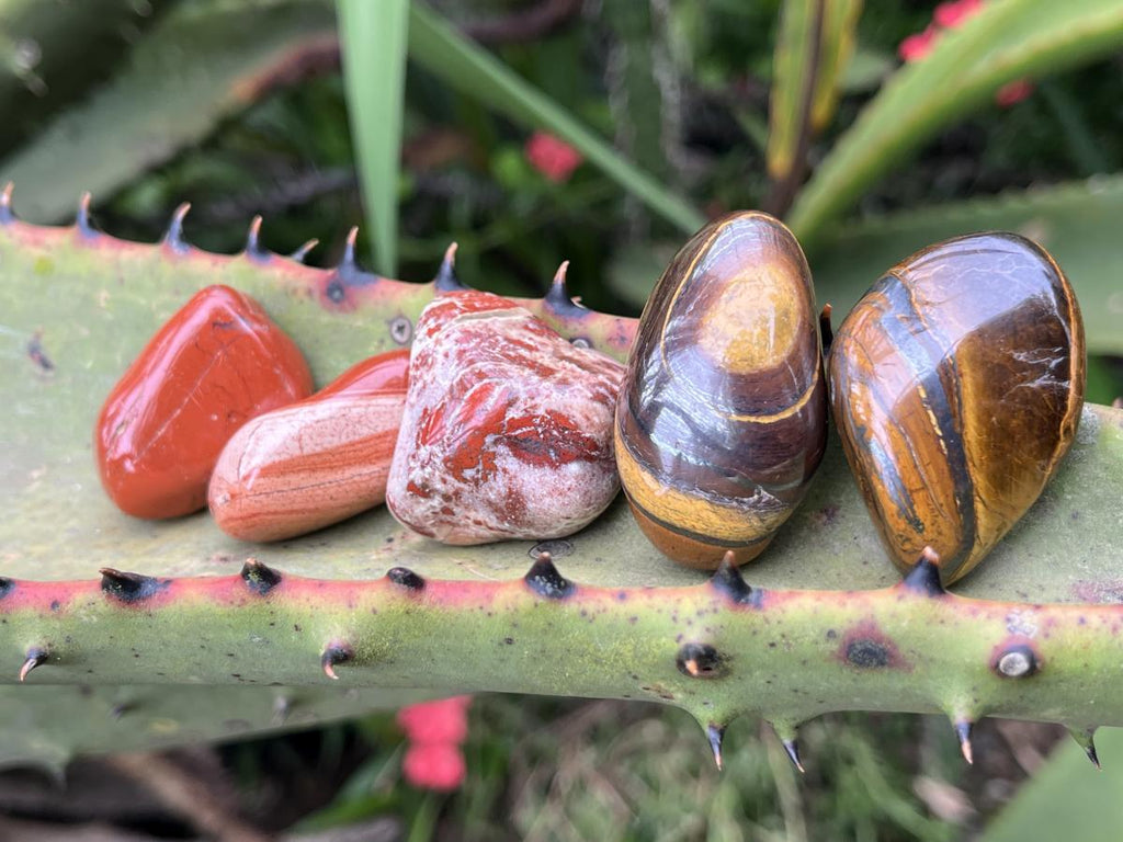Polished Set of 15 Mixed Tumbled Gemstones - Sold Per Set - From Southern Africa