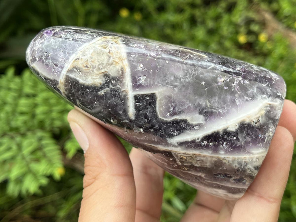 Polished Jigsaw Amethyst Standing Display Piece x 1 From Zambia