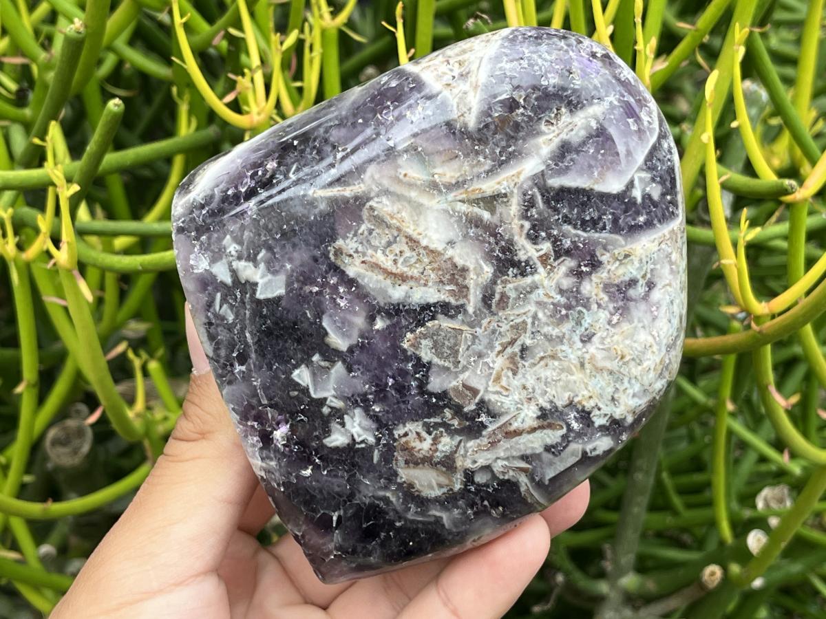 Polished Jigsaw Amethyst Standing Display Piece x 1 From Zambia