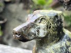 Hand Made Leopard Stone Collie Dog Carving x 1 From Zimbabwe