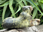Hand Made Leopard Stone Collie Dog Carving x 1 From Zimbabwe