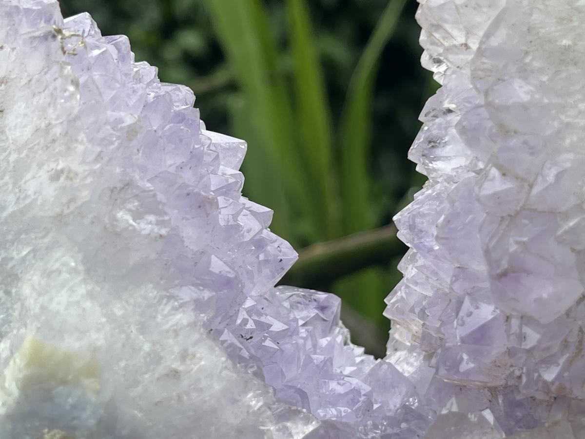 Natural Blue Lace Agate Amethyst Centred Specimen x 1 From Nsanje, Malawi