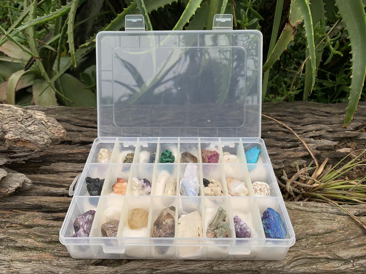 Natural Mixed Set of 24 Crystalline Mineral Specimens - Sold Per Set - From Southern Africa