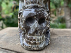 Hand Made Cleoniceras Ammonite Fossil Double Skull Art Carving x 1 From Tulear, Madagascar