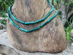 Hand Made Pair of Cylindrical Malachite Bead Necklaces x 1 From the Congo