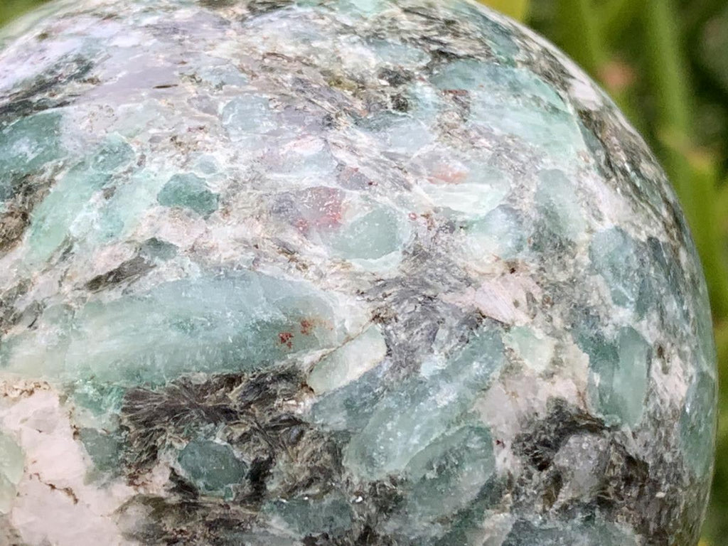 Polished Rare Mutokolite Emerald Muscovite Mica Sphere x 1 From Mutoko, Zimbabwe