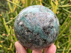 Polished Rare Mutokolite Emerald Muscovite Mica Sphere x 1 From Mutoko, Zimbabwe