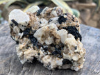 Natural White Orthoclase, Black Aegirine, Zircon and Quartz Specimen x 1 From Zomba Malosa, Malawi