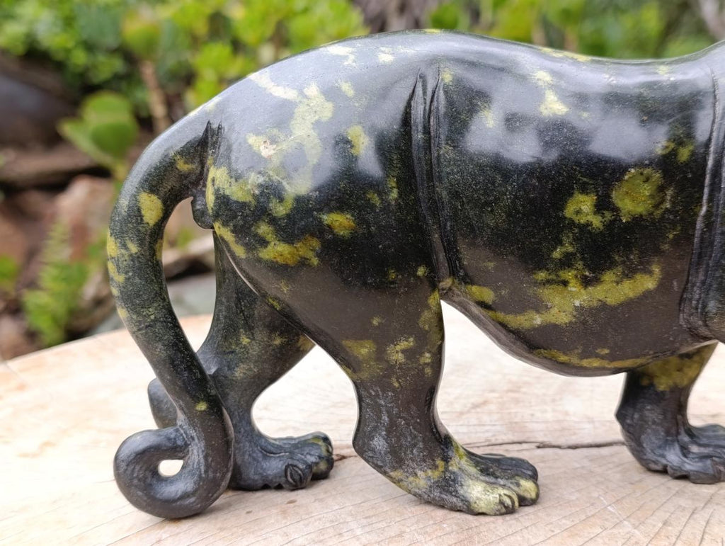 Hand Made XL Leopard Stone Leopard Carving x 1 From Nyanga, Zimbabwe