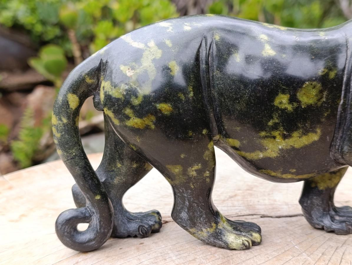 Hand Made XL Leopard Stone Leopard Carving x 1 From Nyanga, Zimbabwe