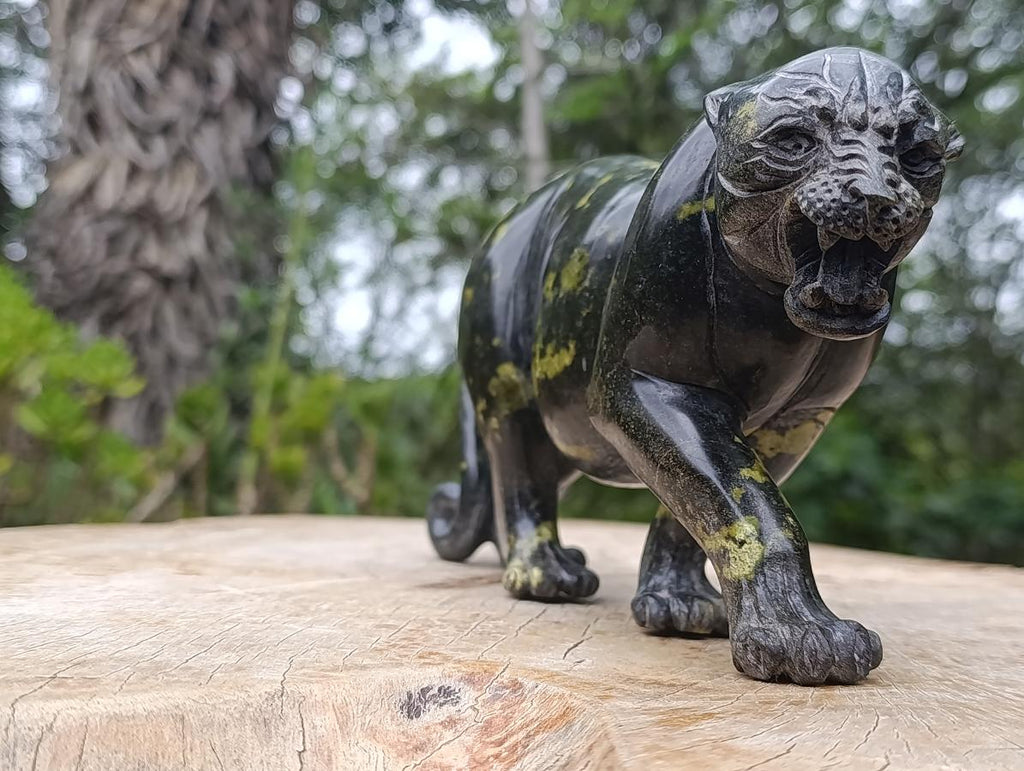 Hand Made XL Leopard Stone Leopard Carving x 1 From Nyanga, Zimbabwe