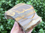 Polished on One Side Nguni Jasper Slice with Silver Hematite x 1 From Northern Cape, South Africa