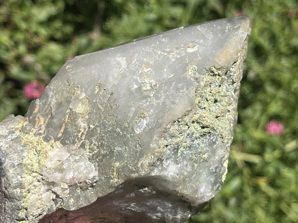 Natural Green Epidote Cascading Quartz Crystal x 1 From Messina Mine, Musina, South Africa