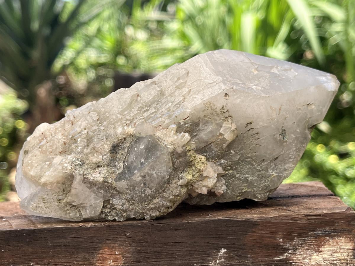 Natural Green Epidote Cascading Quartz Crystal x 1 From Messina Mine, Musina, South Africa